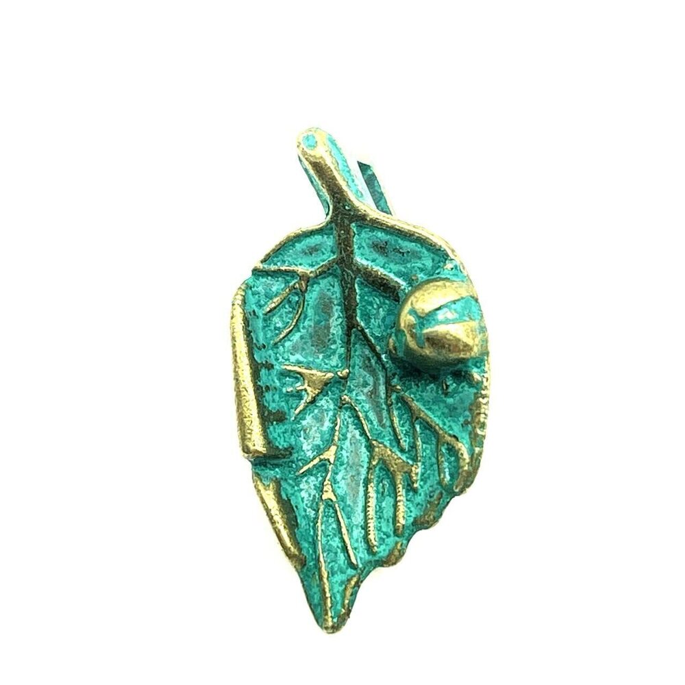 5195 30PC Antique Green Rolling Leaves Charms Pendants for Jewelry Bracelet